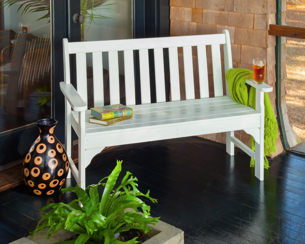 Polywood Vineyard Plastic Garden Bench Plastic Garden Bench Patio