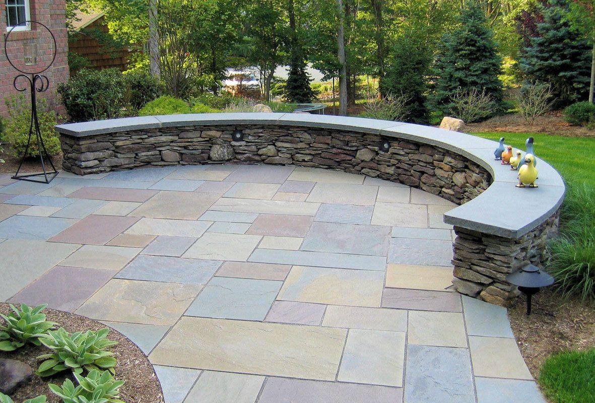 Stone Art Bench Rustic Landscaping