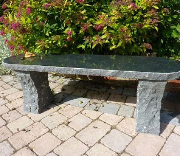 Stunning Stone Cast Curved Garden Bench Loveseat