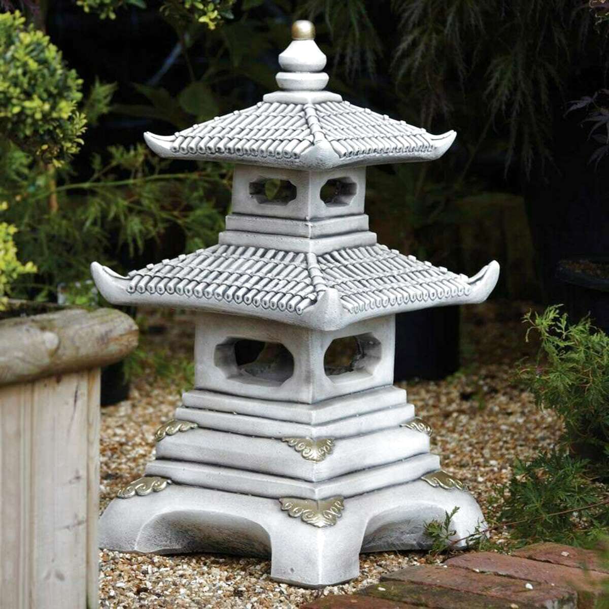 Garden Pagoda Chinese Japanese Ornament Sculpture Lantern Decor Lawn