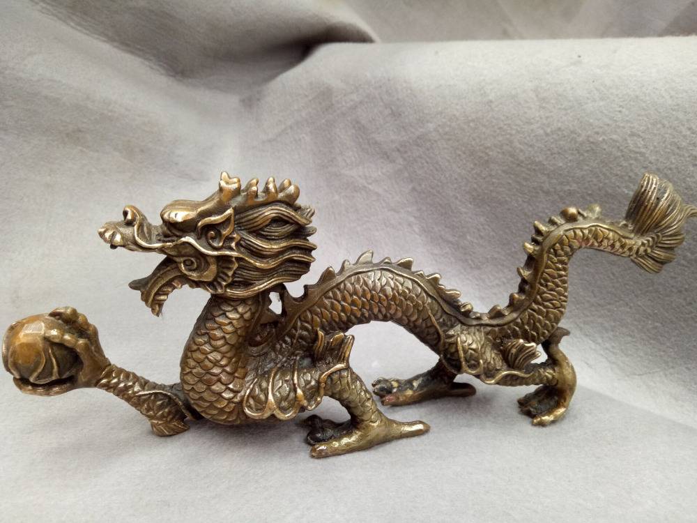 Factory Custom Antique Metal Outdoor Large Bronze Chinese Dragon Statue