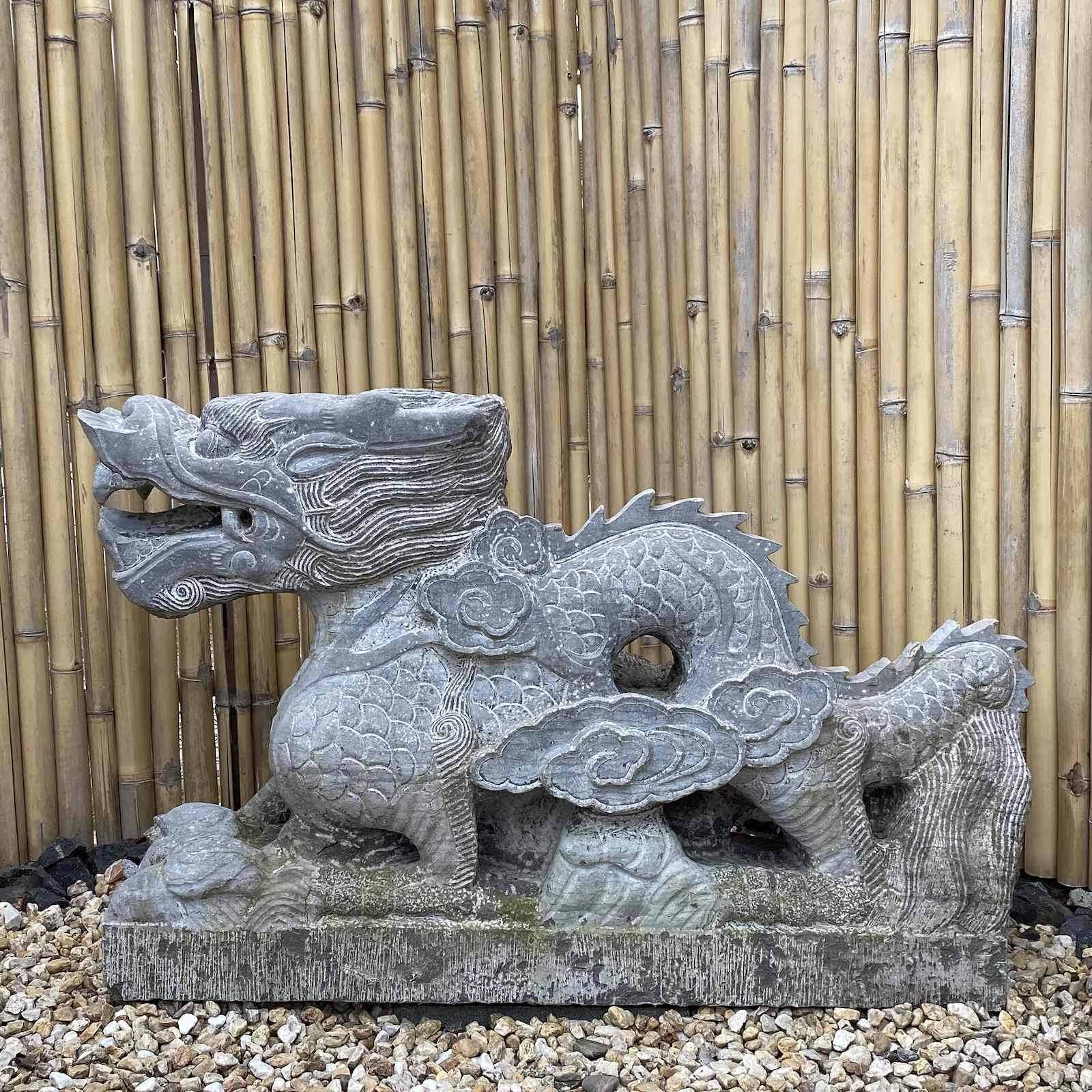 Chinese Bronze Dragon Water Fountain Statue Sculptures