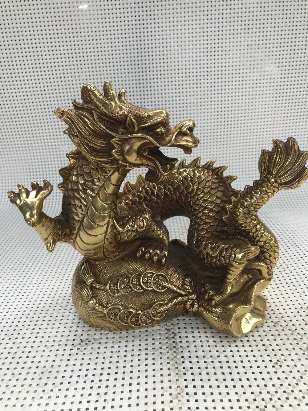Wedding Decorationsart Collection Brass Carved Chinese Dragon