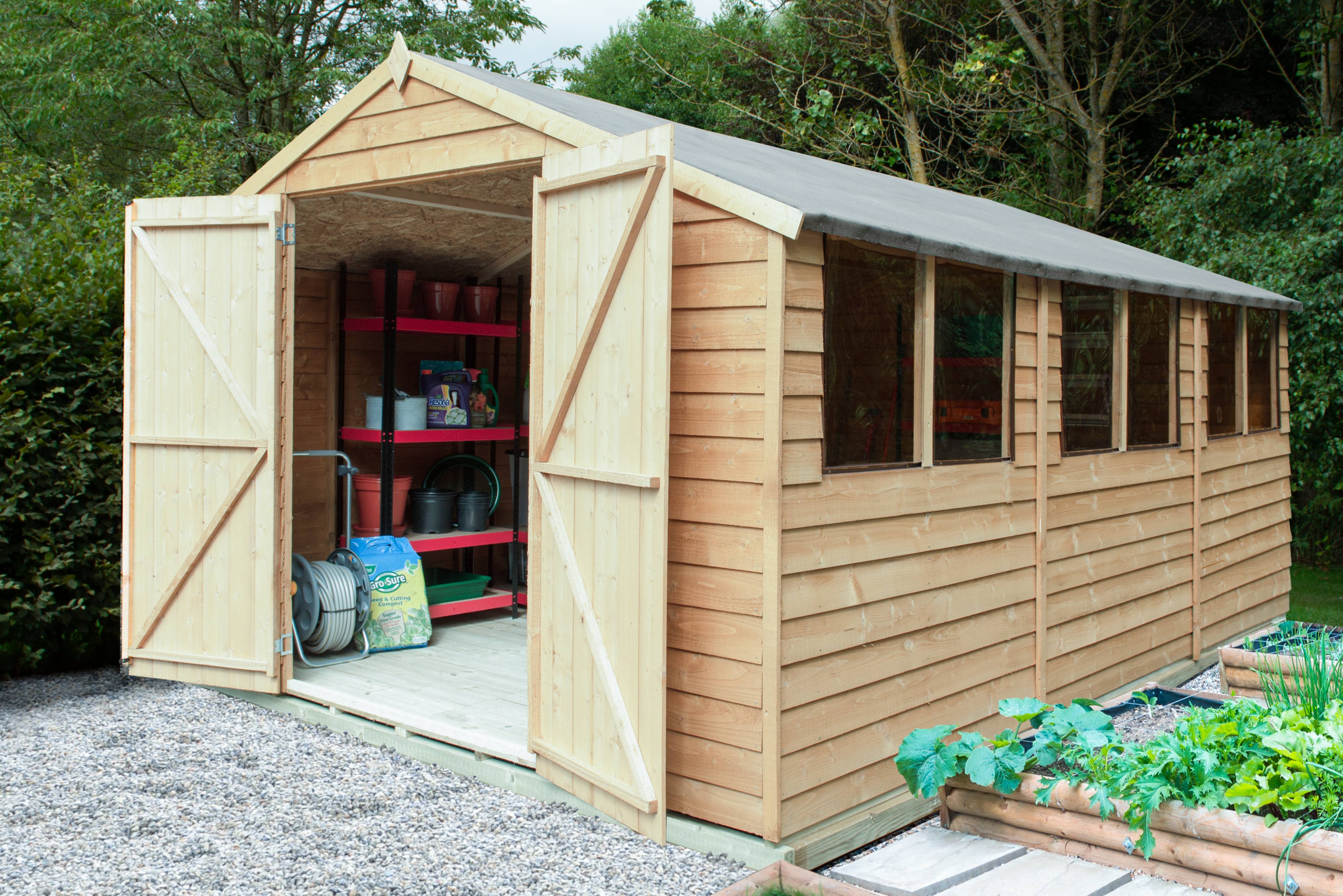 Pent Overlap Wooden Shed
