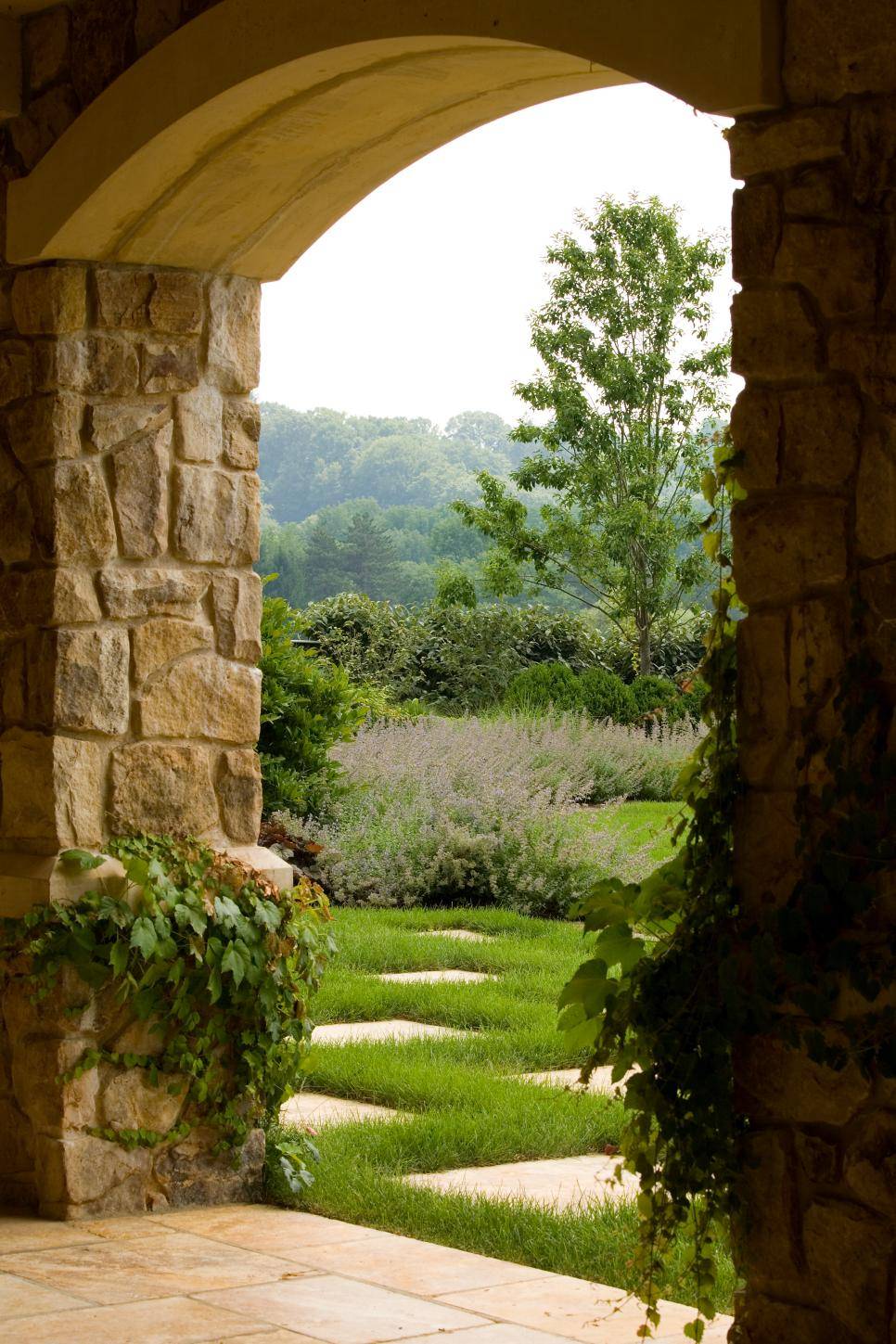 Stone Garden Arch Way Garten