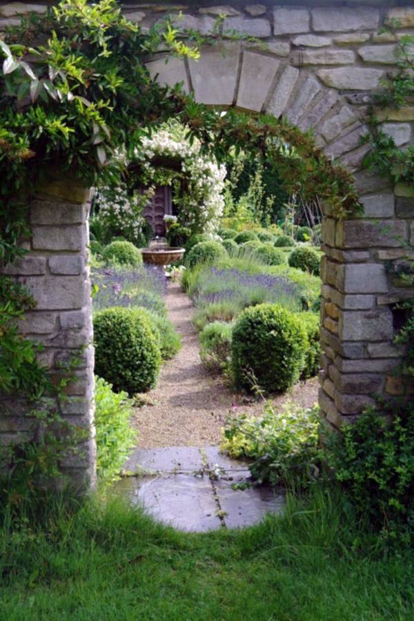 Stone Helix Garden Arch Stone