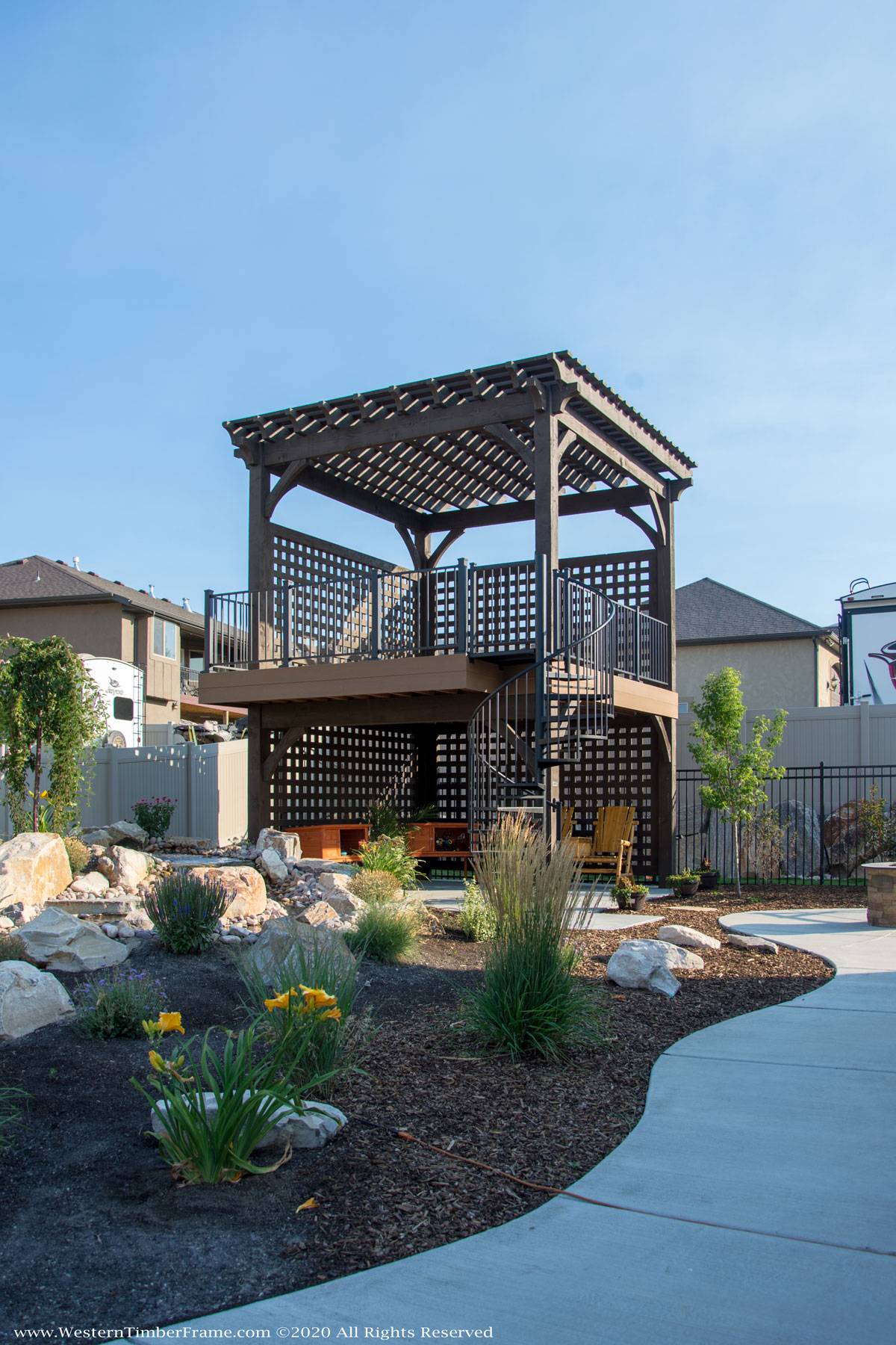 A Spacious Twolevel Wooden Deck