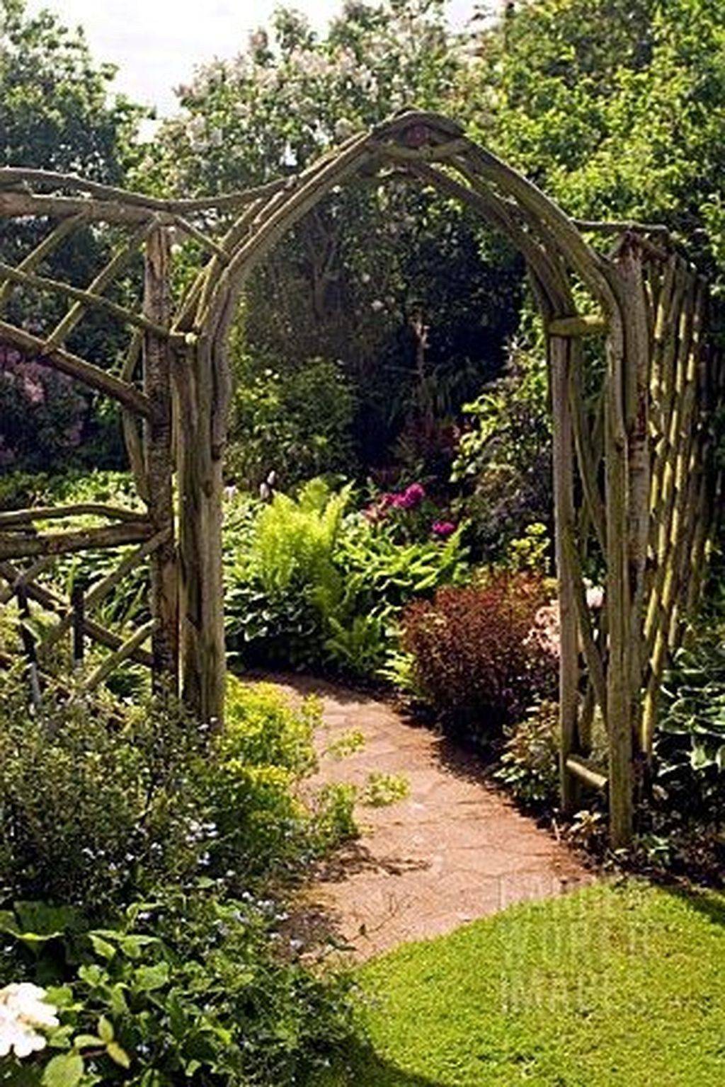 Sunnydaze Wooden Garden Arbor Walkway Wedding Arch Garden Accent