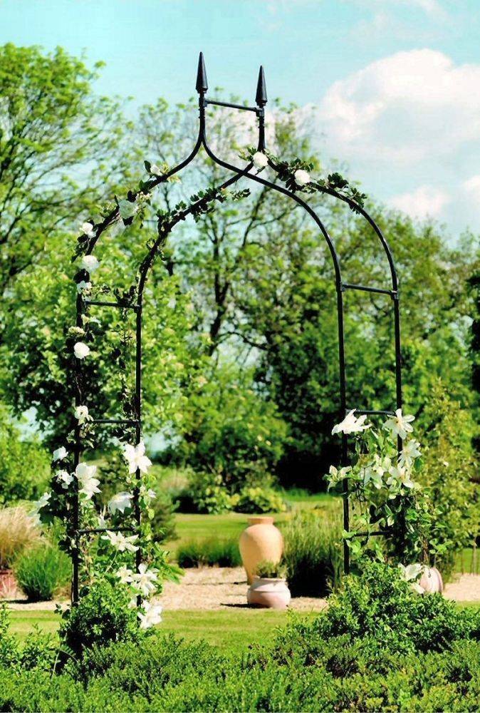 Metal Arched Garden Arbor