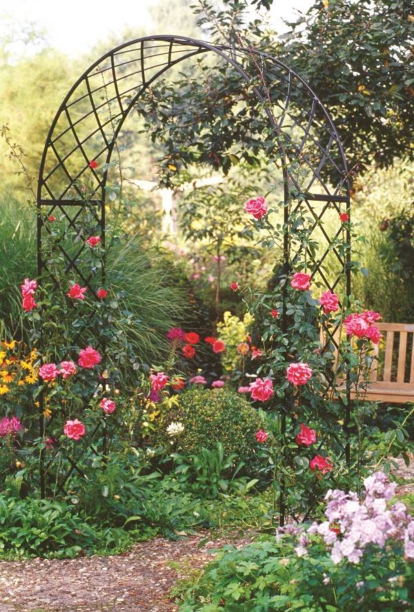 Outsunny Wooden Garden Arch Outdoor Walkway Arbor