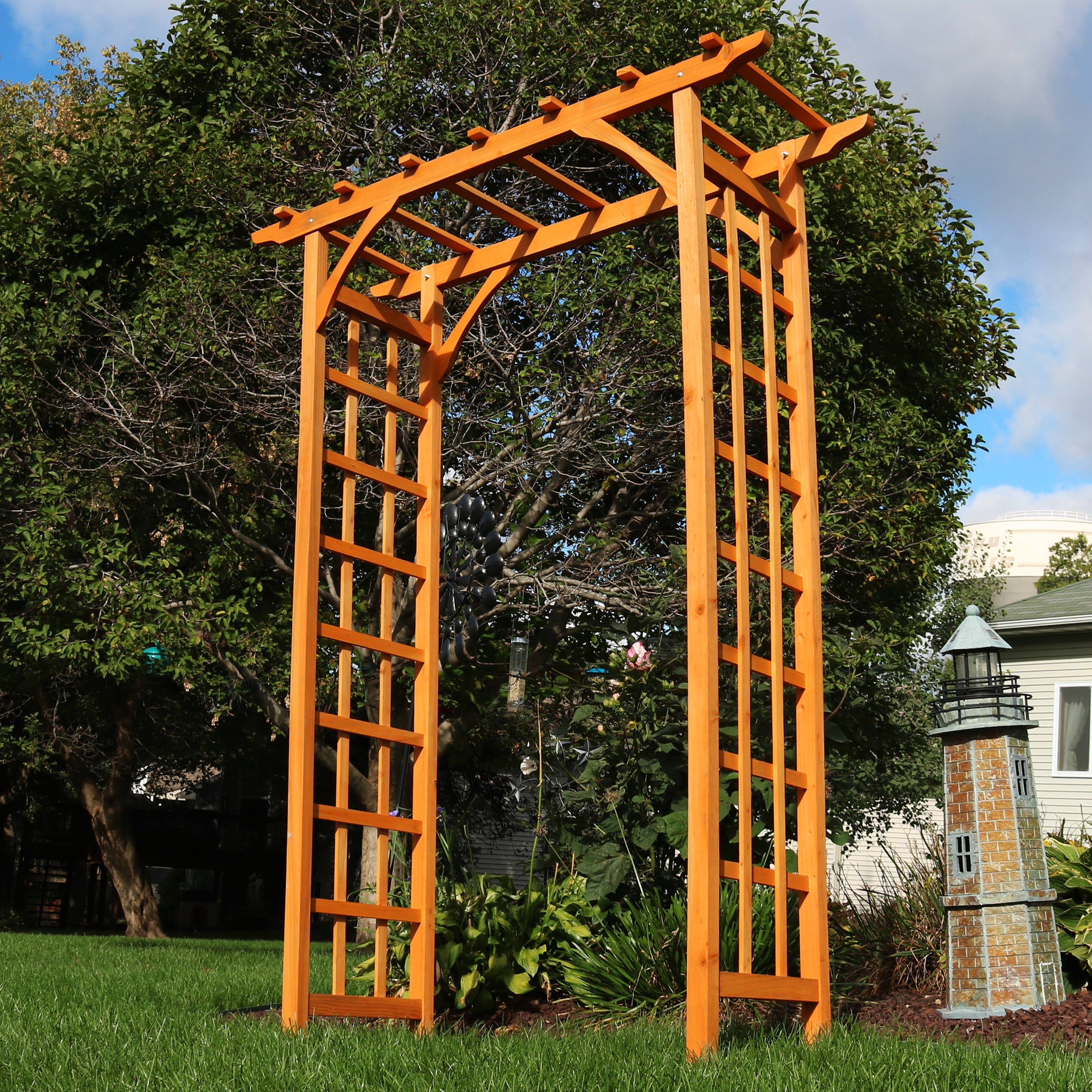 Garden Arch Trellis Kit Wood Arbor Plant Pergola Flowers Support