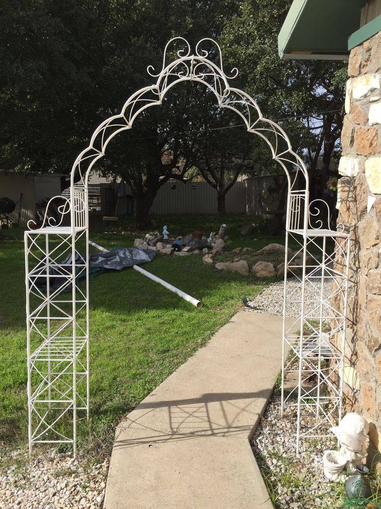 Charles Bentley Wrought Iron Flower Garden Arch Outdoor Archway