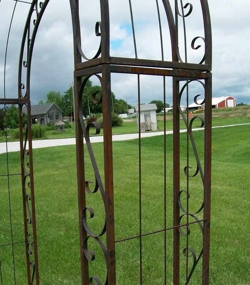 Wrought Iron Scroll Arbor Garden Arch