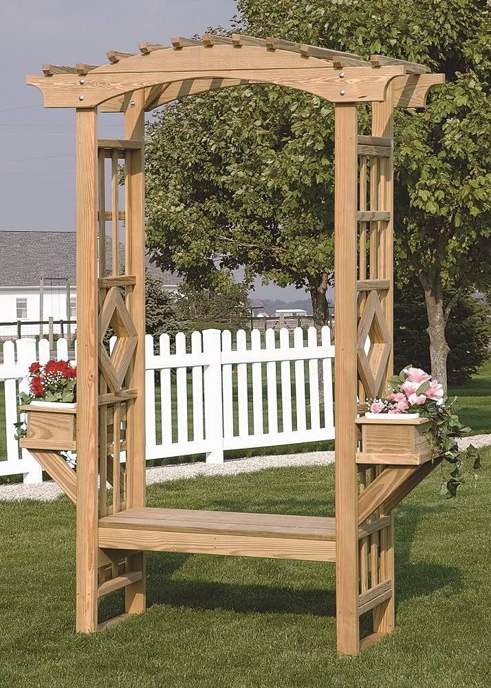 New Cedar Wood Garden Arbor