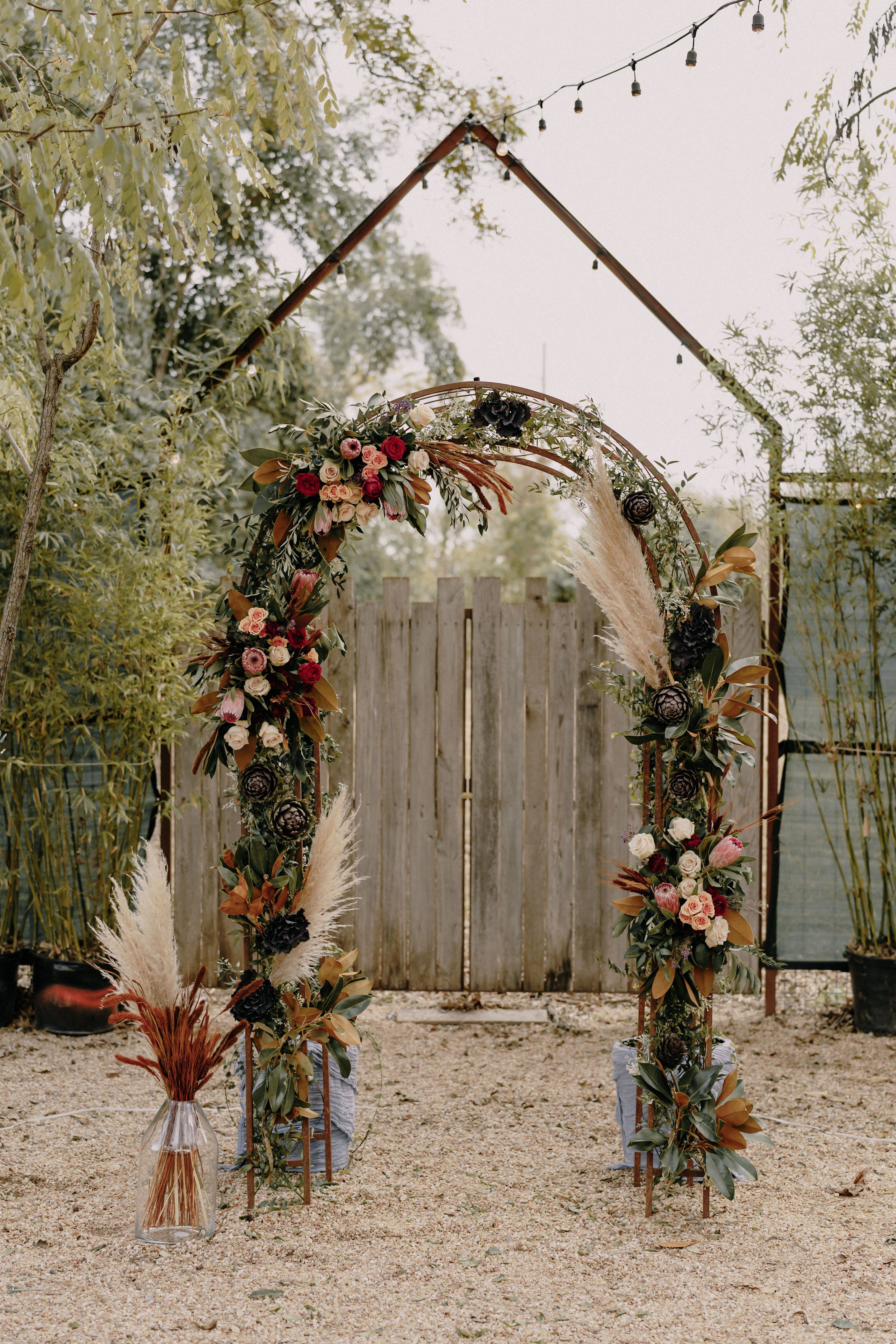Outdoor Fall Wedding Arches