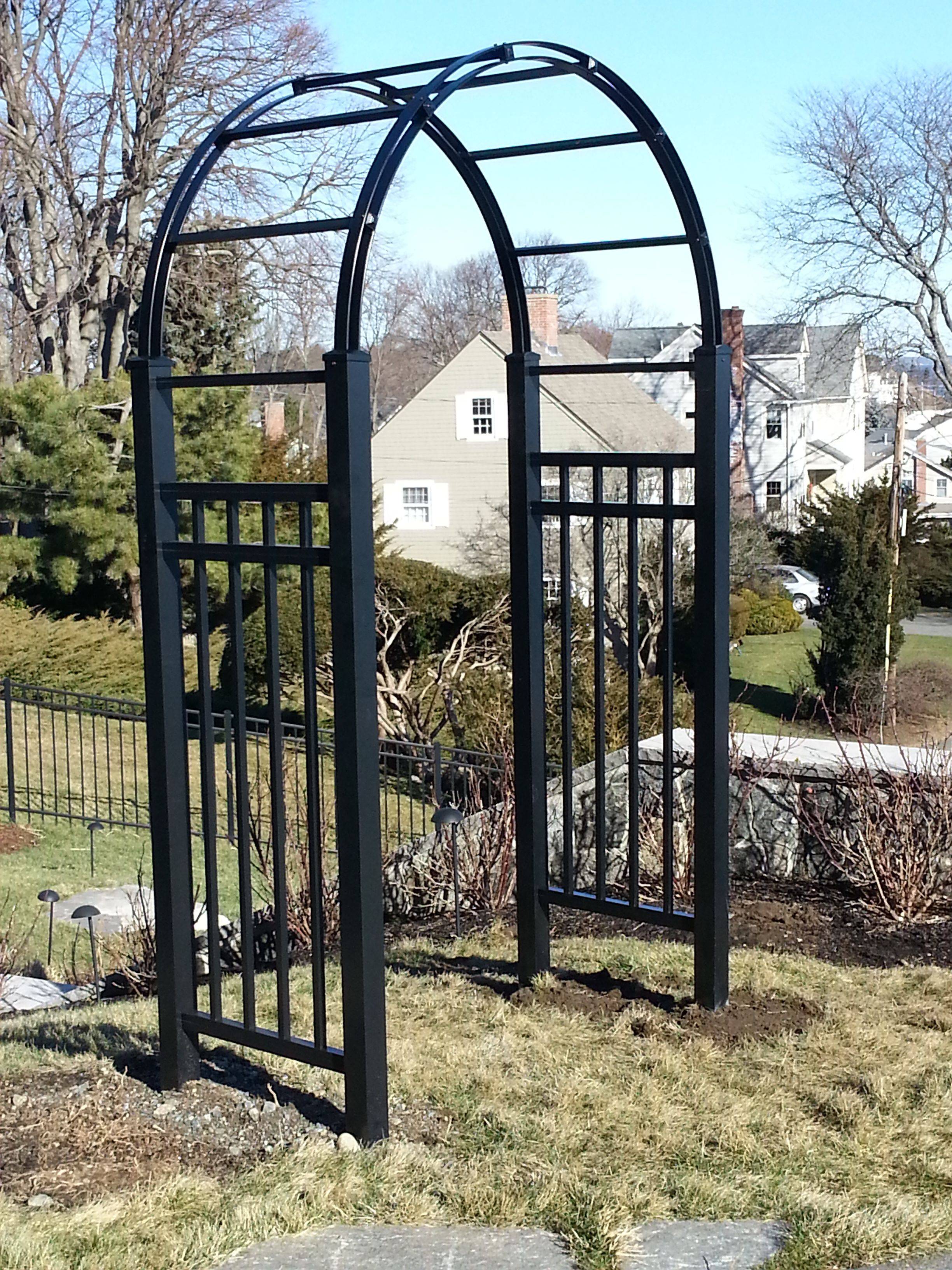 Metal Garden Trellis Outdoor Backyard Yard Plant Climb Black Steel