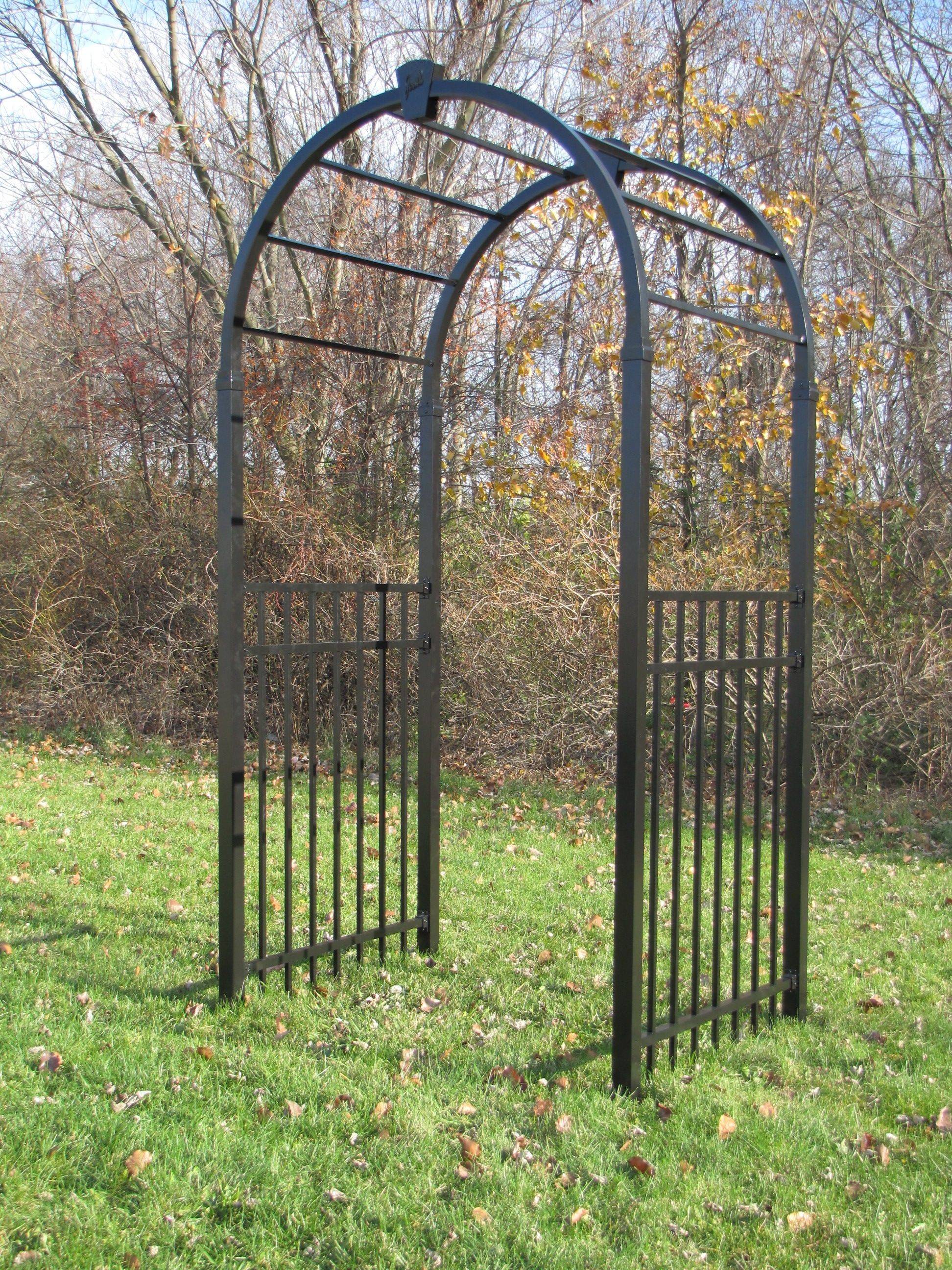 Cocoarm Black Metal Garden Arch Heavy Duty Strong Tubular Arbor
