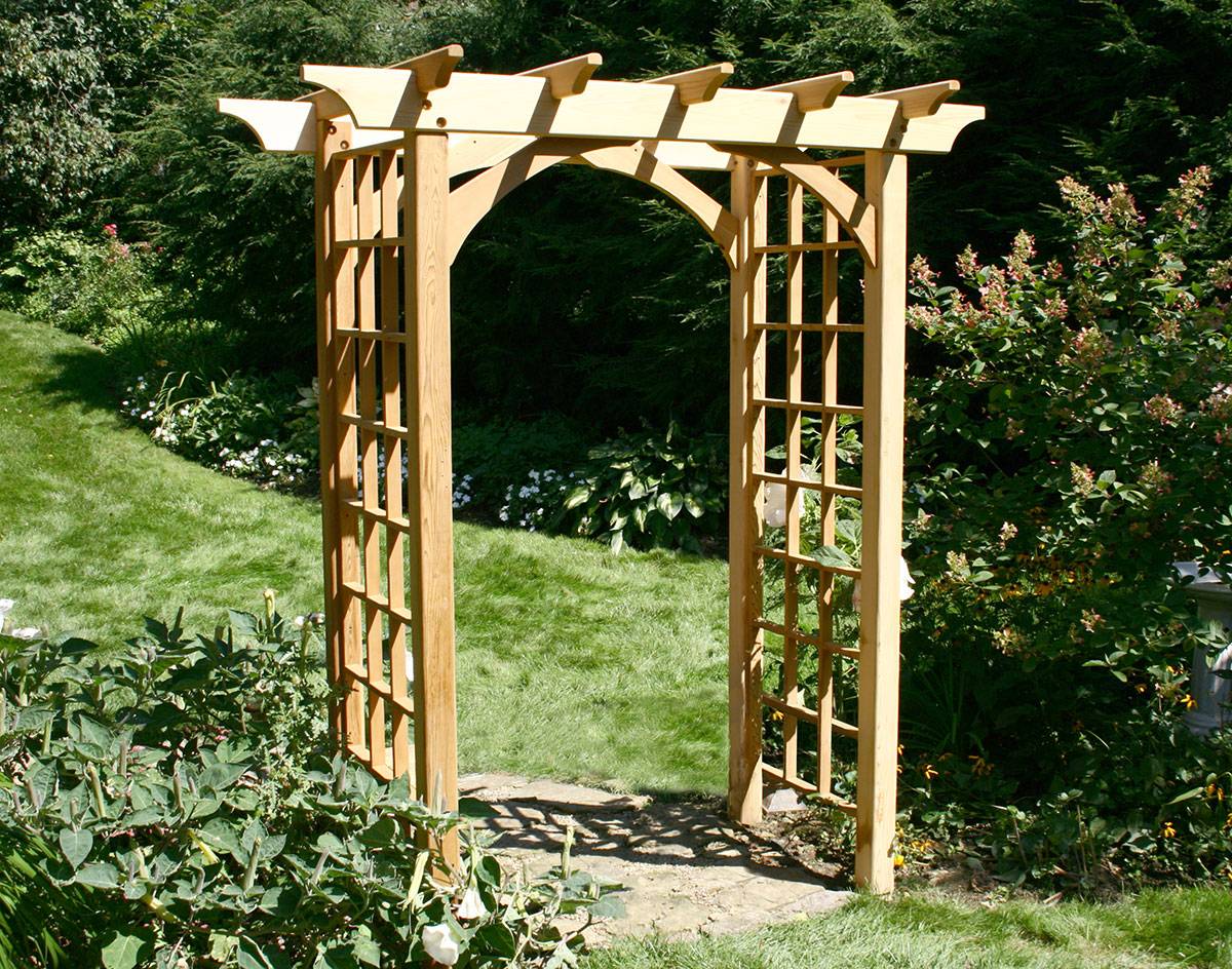 A Wooden Garden Arbor