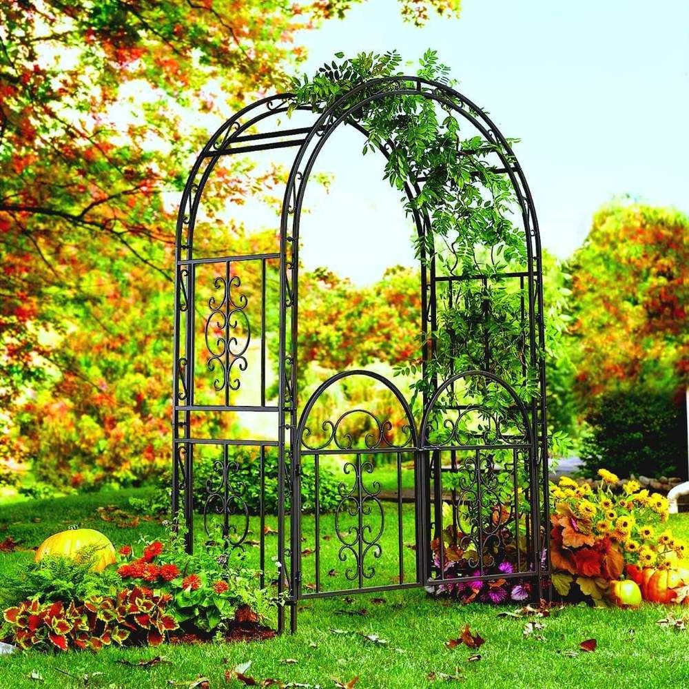 Wrought Iron Scroll Arbor Garden Arch