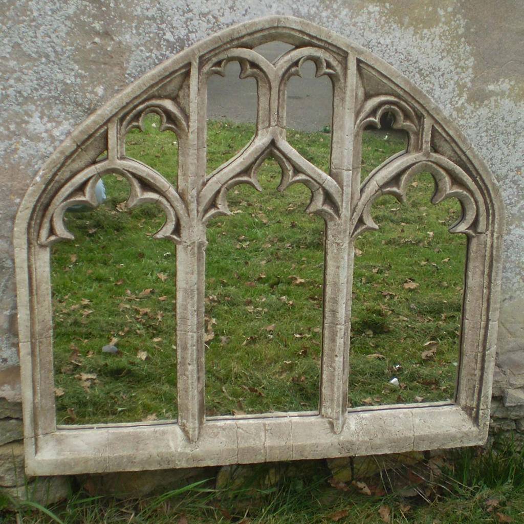 Gothic Arch Design Garden Wall Mirror