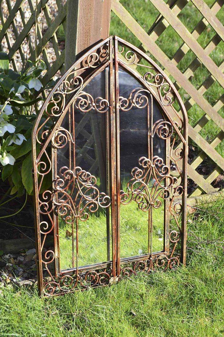 Wood Gothic Garden Mirrors