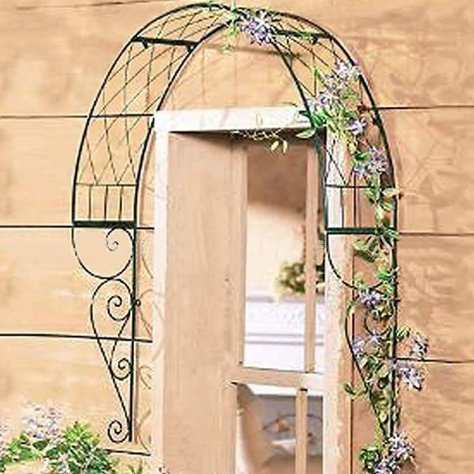 Large Garden Arbor Iron Patio Archway W Optional Gate Wedding Arch