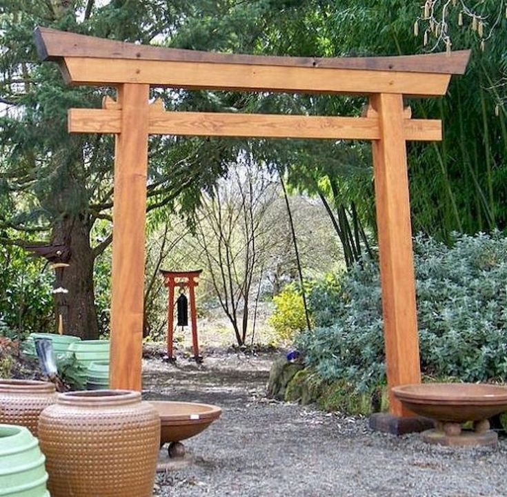 Torii Japanese Gate Garden Wooden Arch Vintage Style Asia Feng