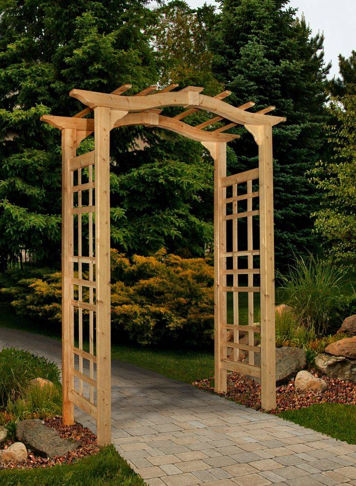 Sunjoy Wooden Trellis Arch Arbor