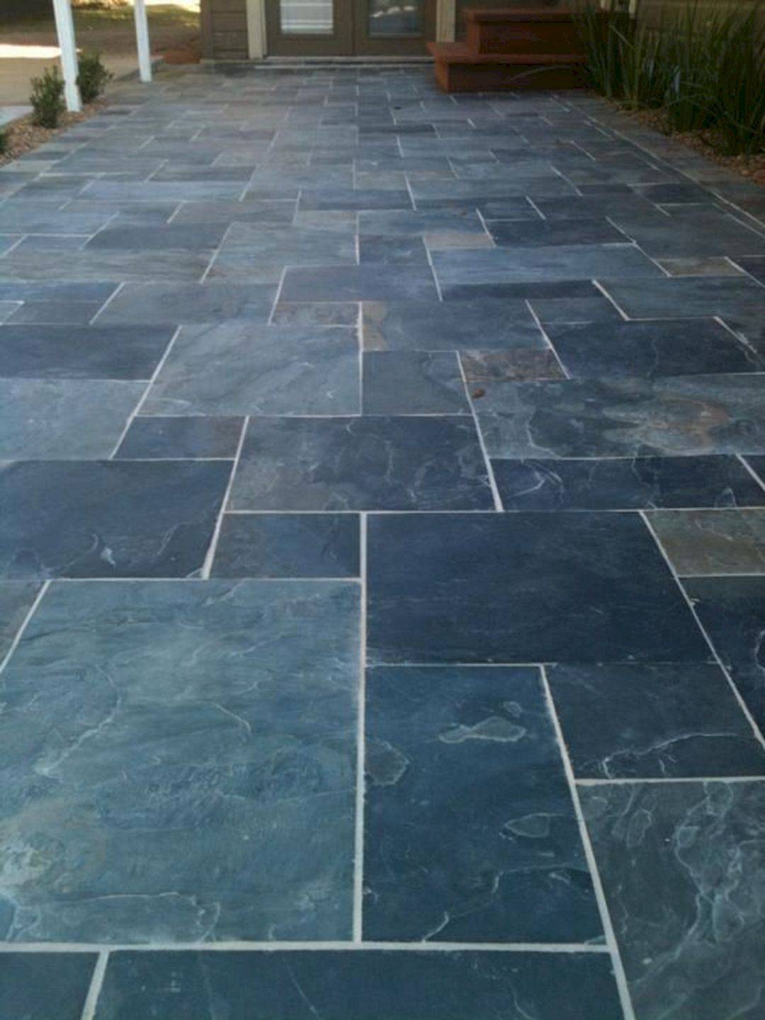 Garden Tiled Patio Backyard Outdoor Slate Tile Tiles