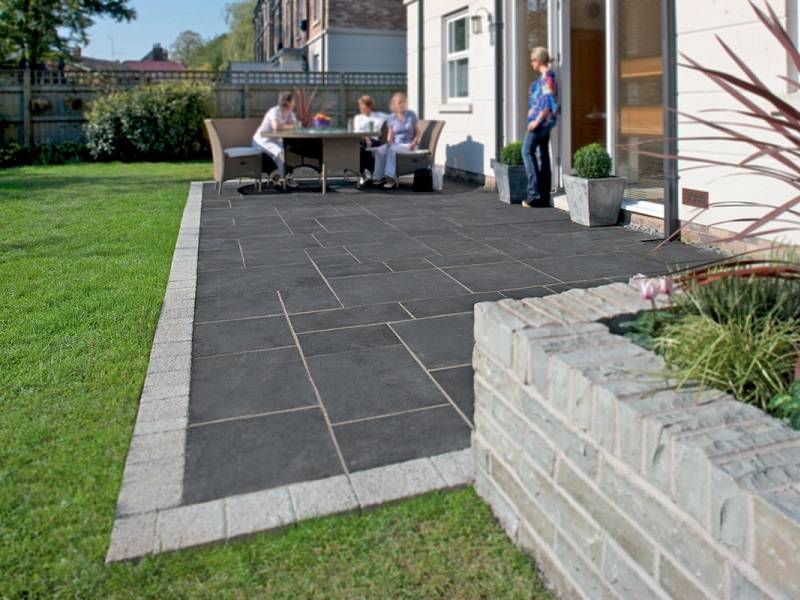 Premium Kotah Black Limestone Indian Patio Paving