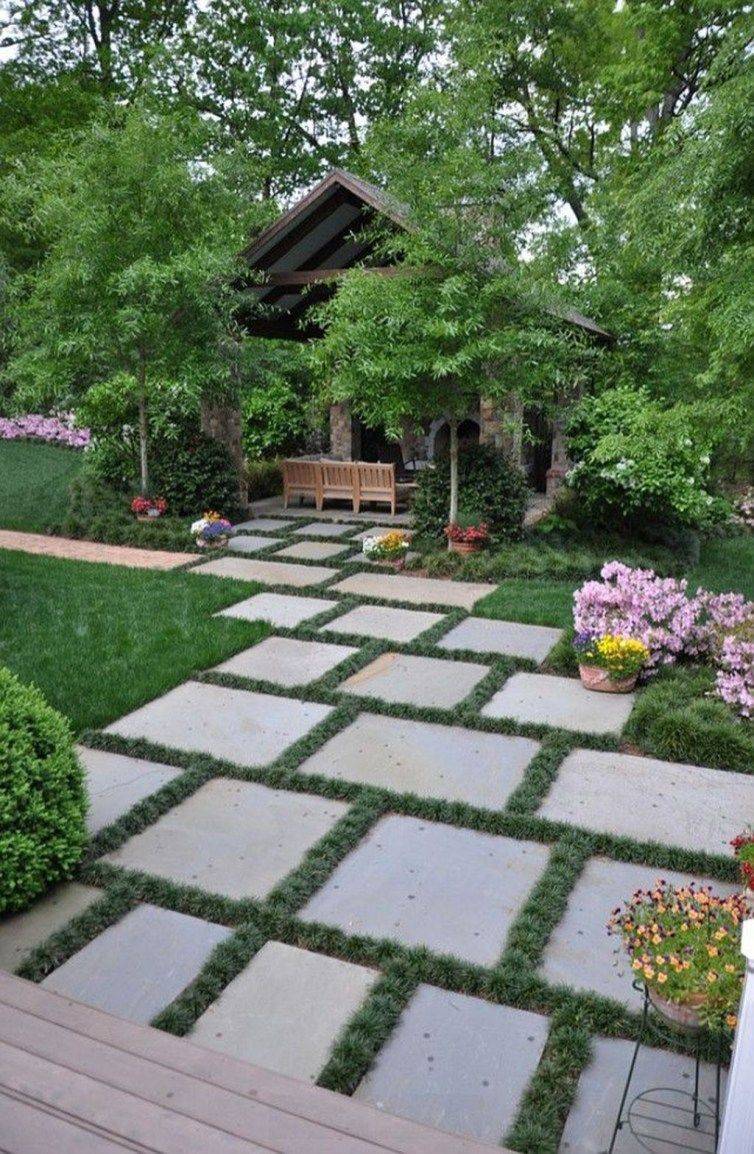 Diagonal Paving Budget Landscaping