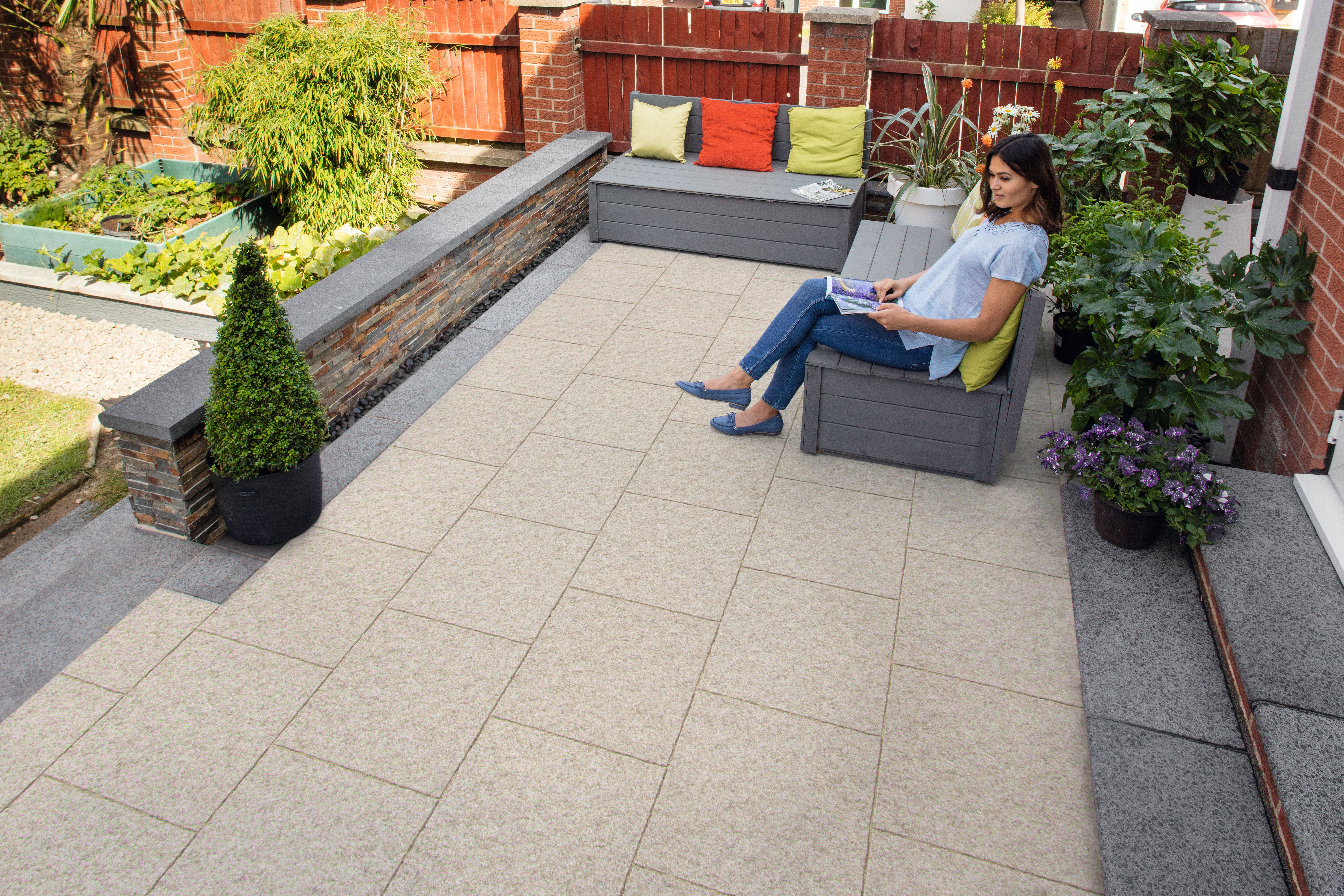Premium Kotah Black Limestone Indian Patio Paving
