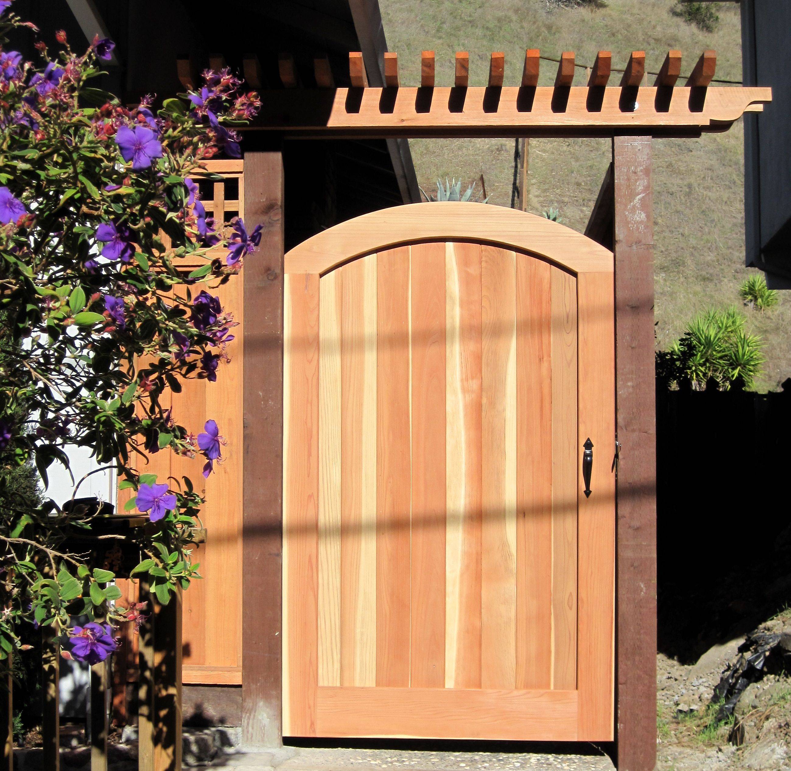 Beautiful Redwood Gate