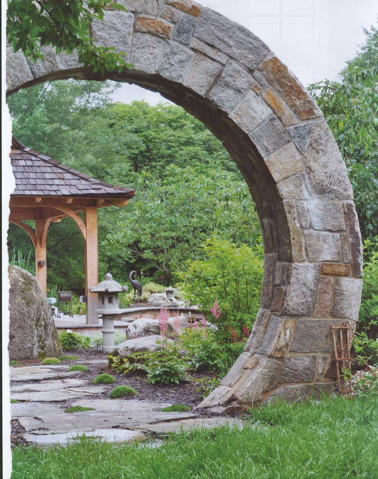 Pretty Stone Archgate Arch Gate