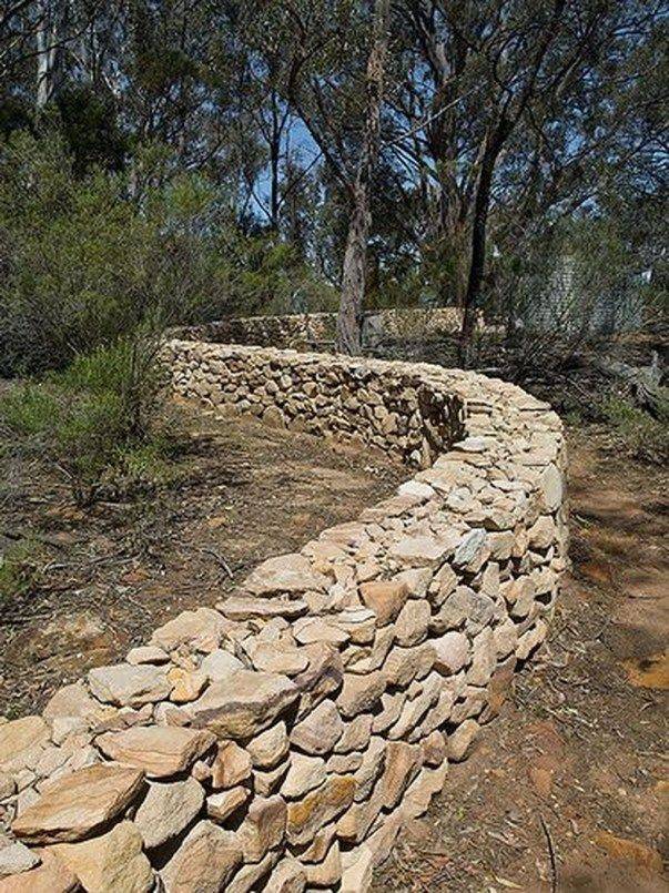 A Drystack Stone Retaining Wall