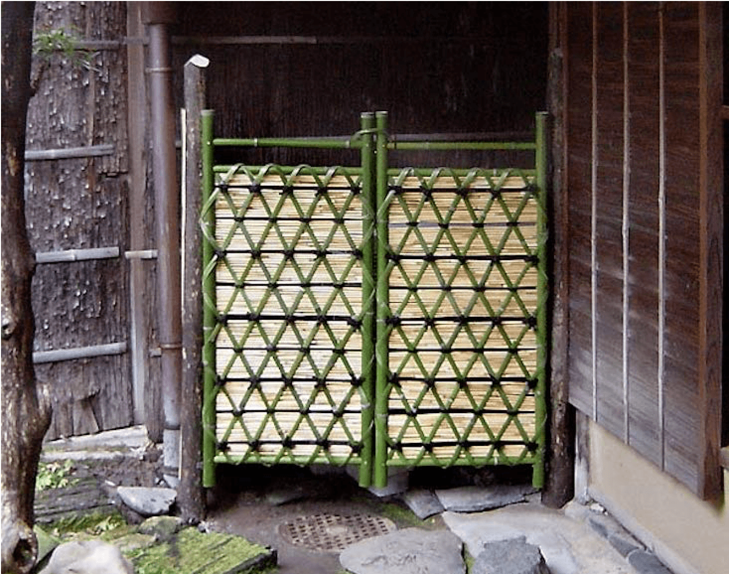 Japanese Garden Bamboo Gate Fence Design