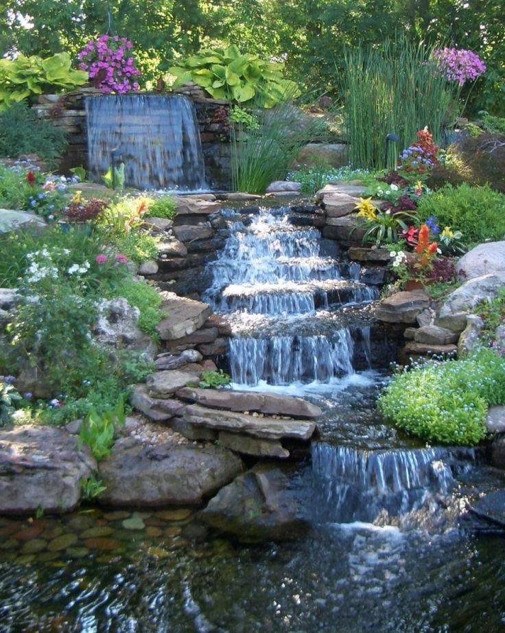 20 Flower Garden Pond with a Waterfall Ideas You Gonna Love SharonSable