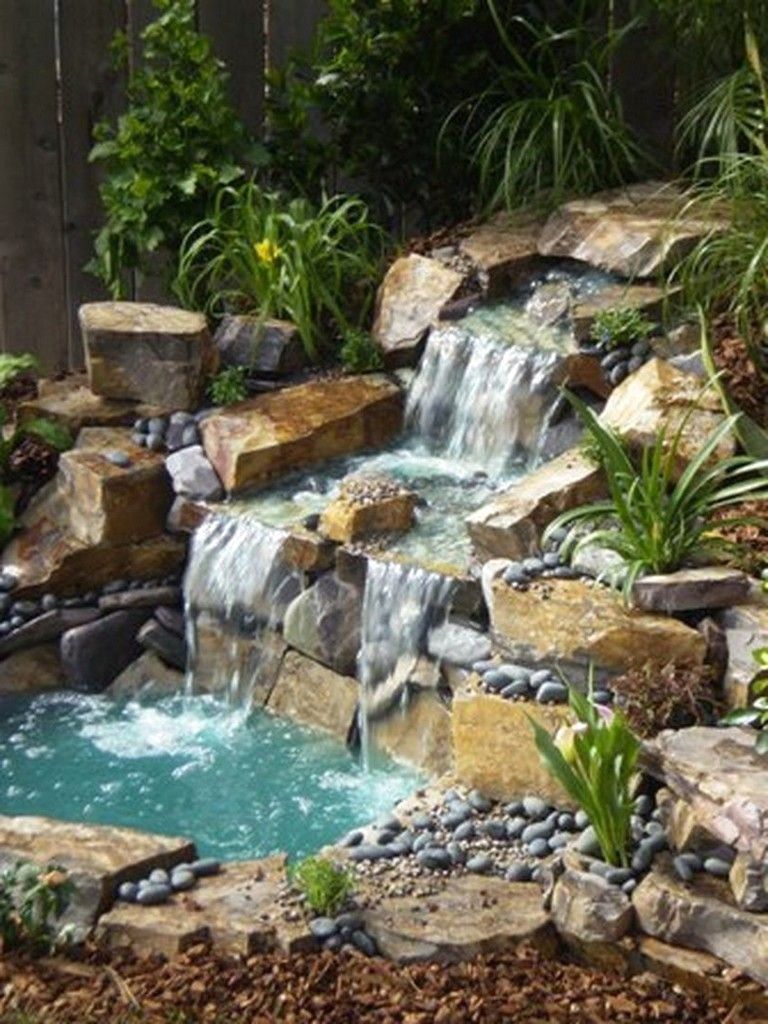 Modern Diy Garden Pond Waterfall Ideas