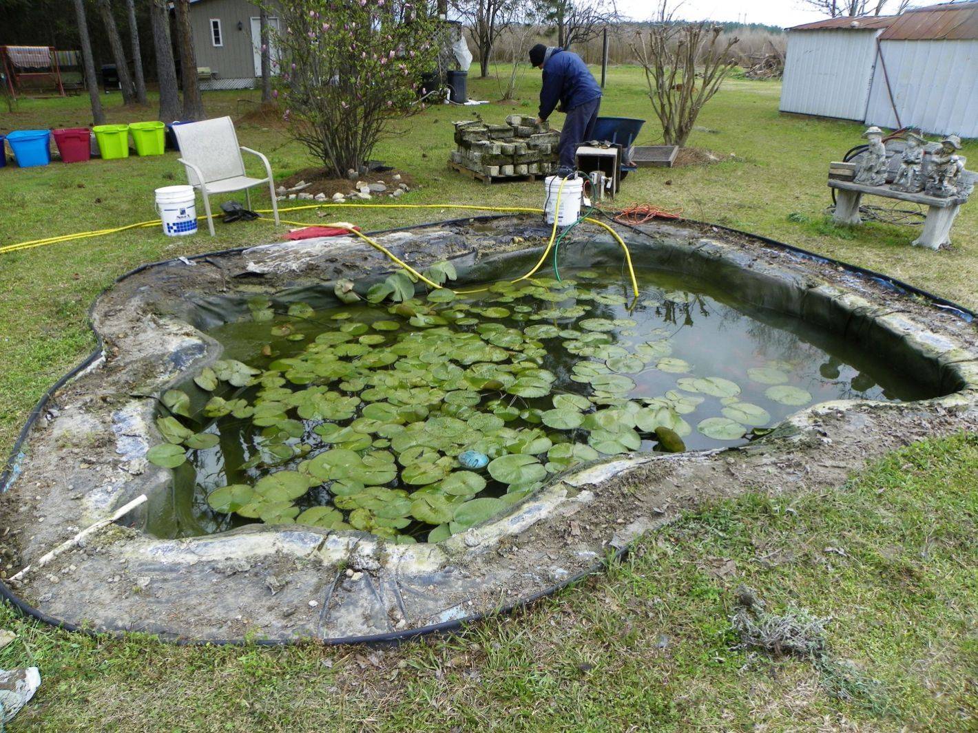 How To Hide Pond Liner Backyard Diy Backyard
