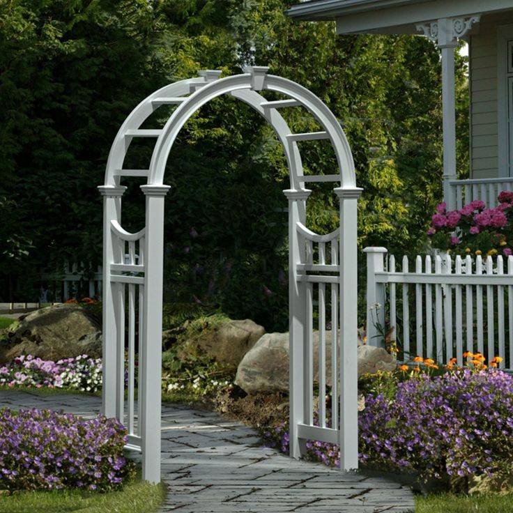 Vinyl Arch Arbor Arbors