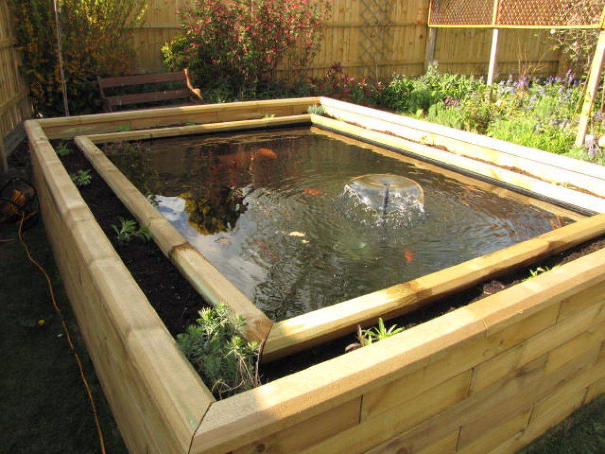 Lily Clear View Garden Aquarium Ltr Premium Raised Wooden Pond