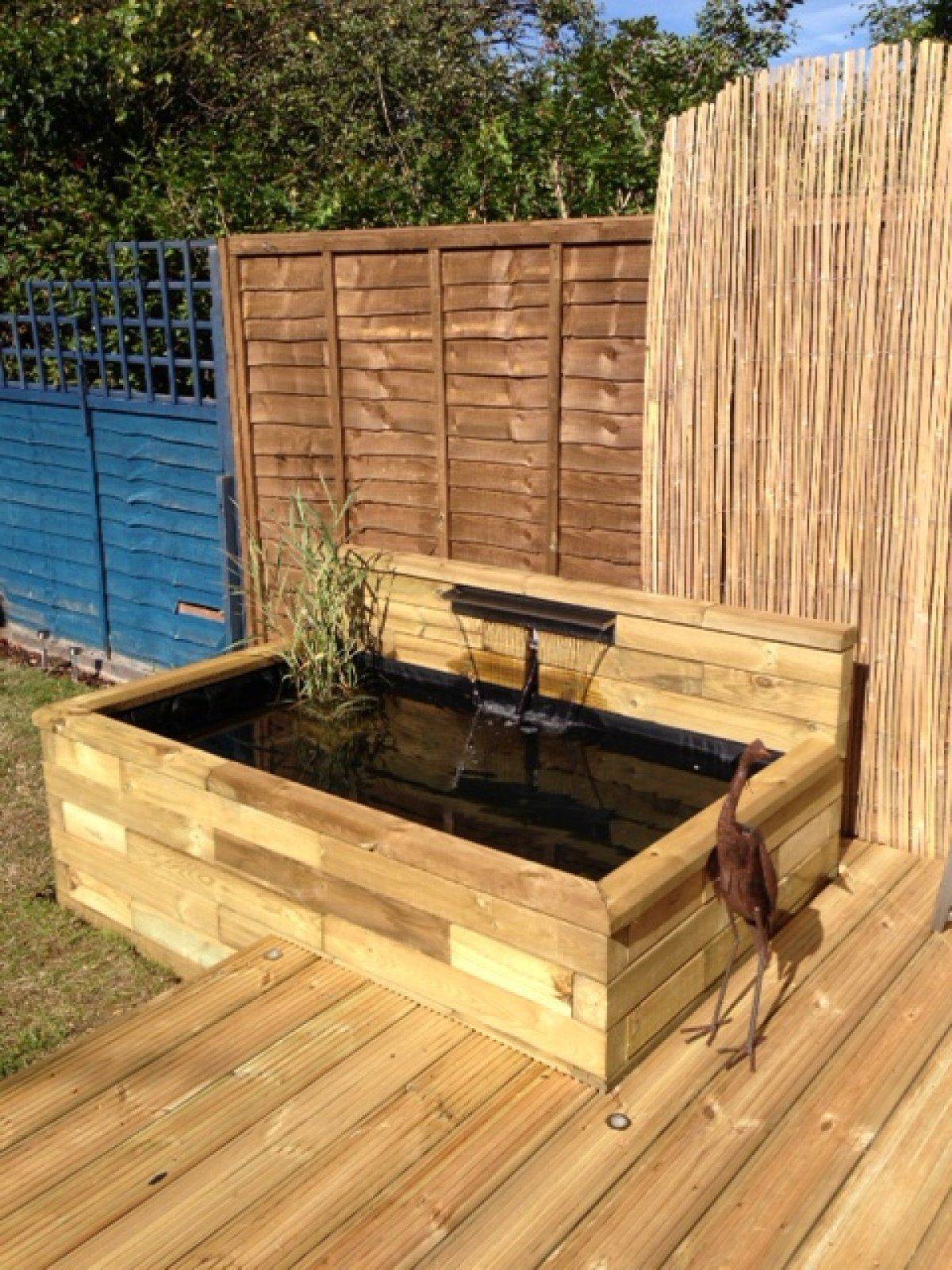 Patio Pond Raised Ideas Garden Fish Ponds Backyard Design Wooden Above