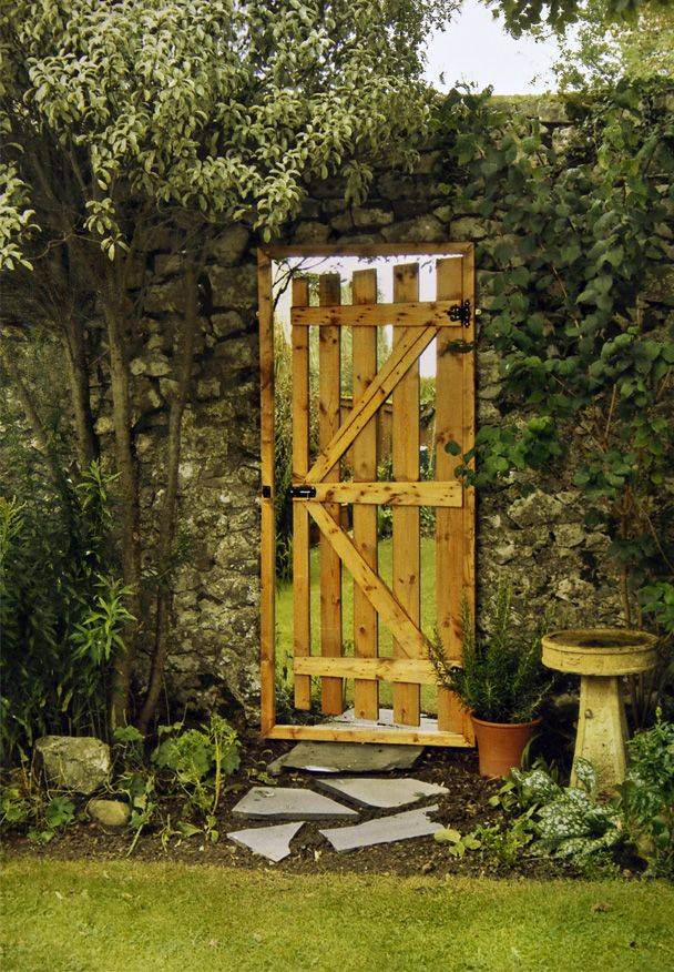 Illusion Mirror Garden Gate Wooden Door Way Acrylic Mirrored Sheet Ou