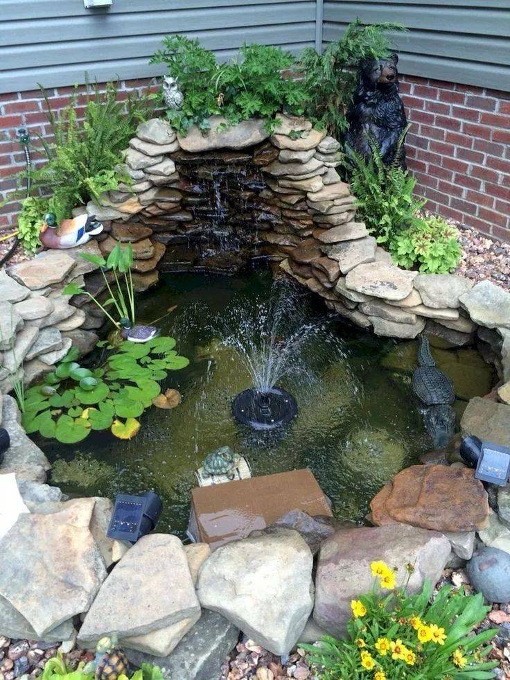 Diy Small Pond Fountain Backyard Design Ideas