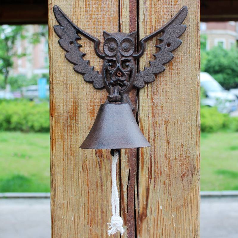 Cast Iron Dinner Bell Peony Flower