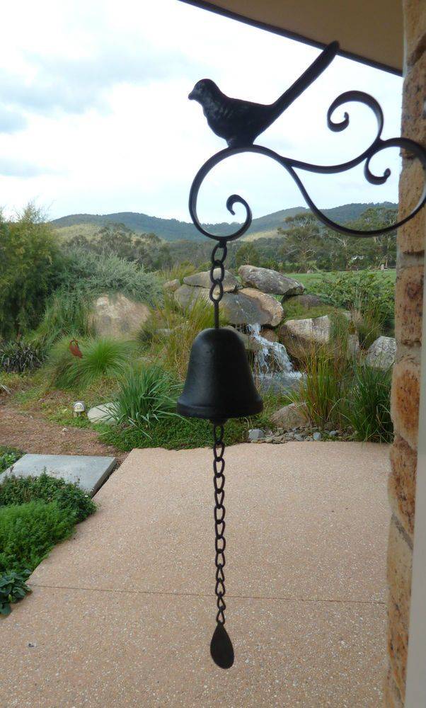 Outdoor Door Bell Cast Iron Large Doorbell Wall Mounted Kingfisher