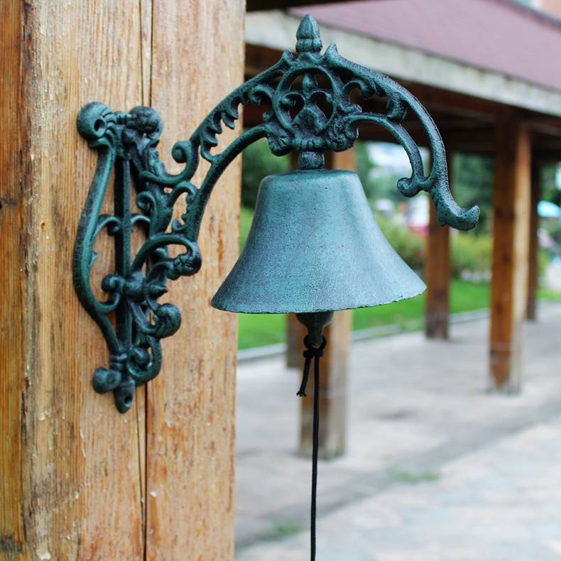 Dinner Bell Cast Iron Love Owls Wall Bracket Farm Patio Bbq