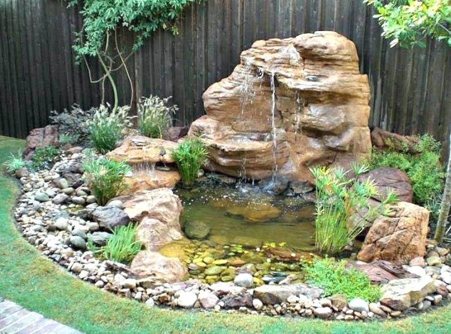 Plant Patio Pond Waterfall Small Backyard Ideas Fish
