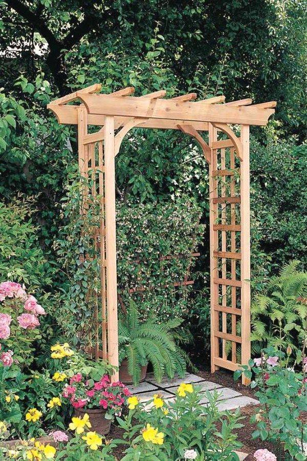 A Wooden Garden Arbor