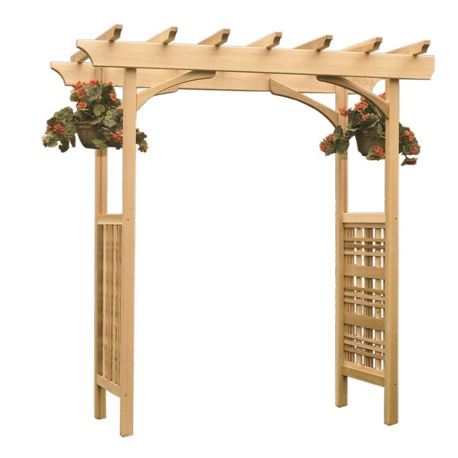 Ft W X Ft H Natural Wood Garden Arbor